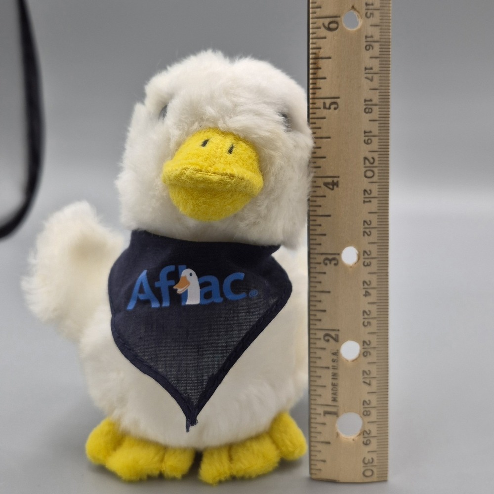 5" Aflac Talking Mascot Duck Plush With Aflac Bandana Tested & Working Talking - Picture 8 of 8